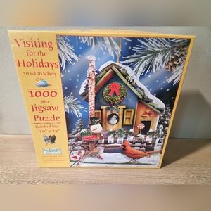SunsOut 1000 Piece Jigsaw Puzzle "Visiting for the Holidays" by Lori Schory